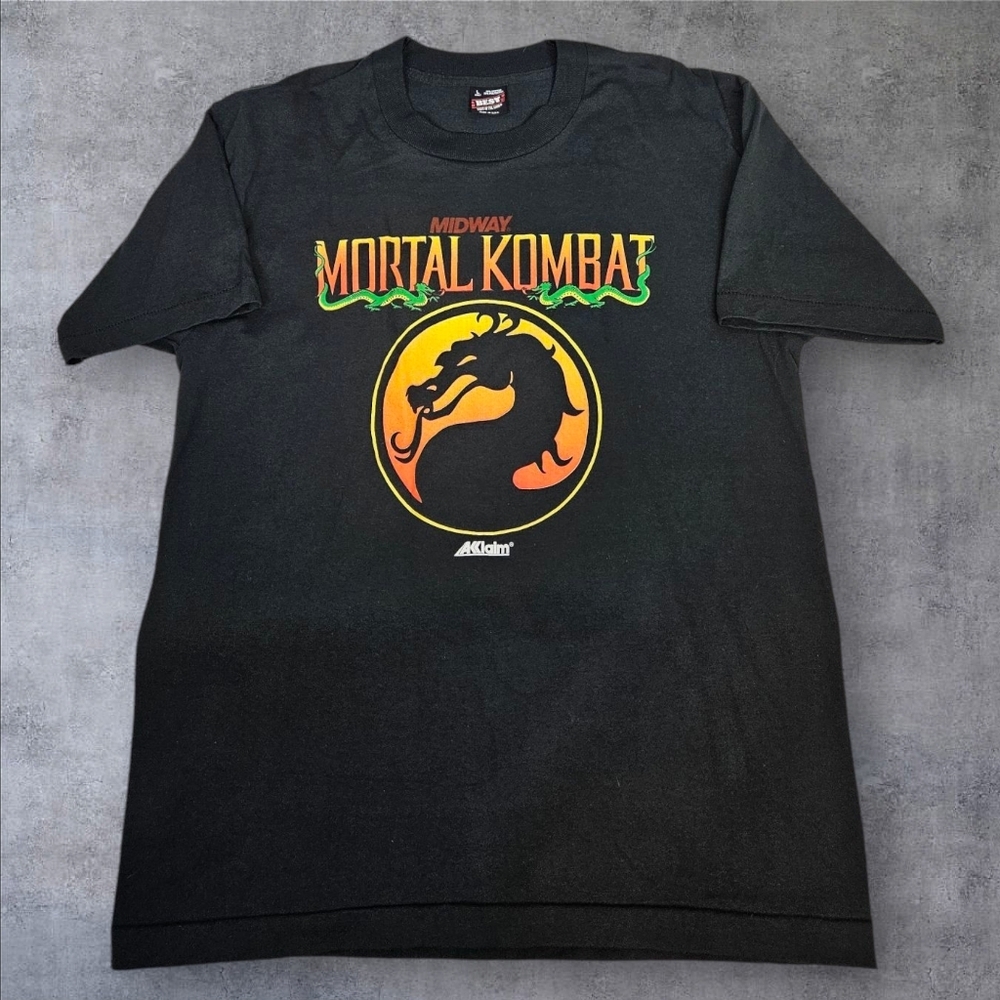 Vintage Mortal Kombat Promo Tee-Shirt Midway Acclaim Video Game Size Large O43